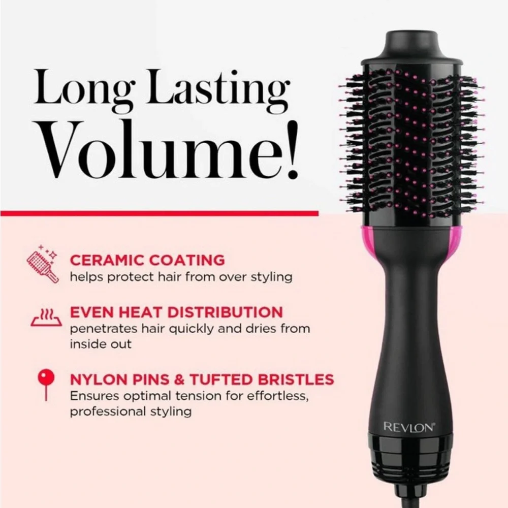Revlon Black and Pink Hair Dryer Brush